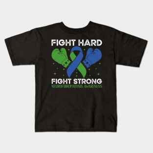 Fight Hard Fight Strong Neurofibromatosis Awareness Kids T-Shirt